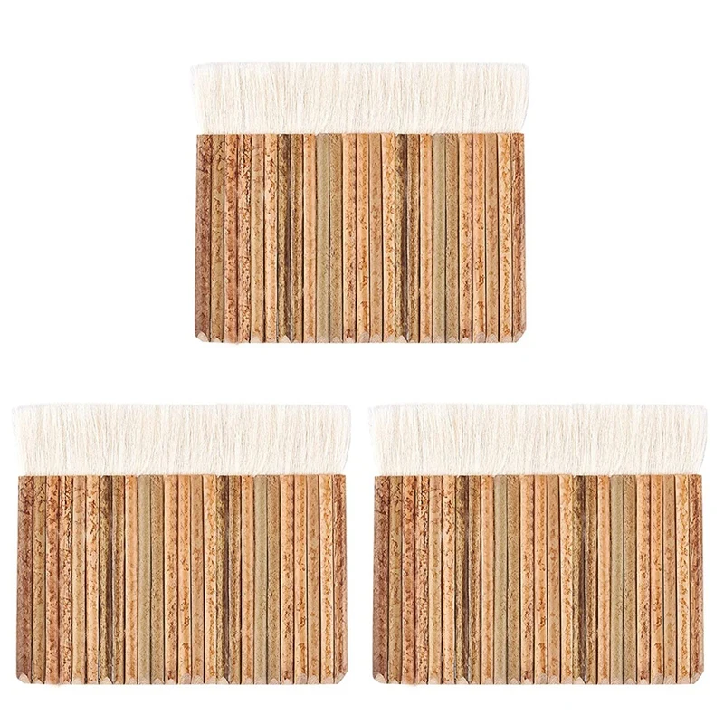 3 Pack 6,3-дюймовые кисти для блендера хека Акварельные кисти из хека Кисти из овечьей шерсти Кисти для рисования с бамбуковой ручкой