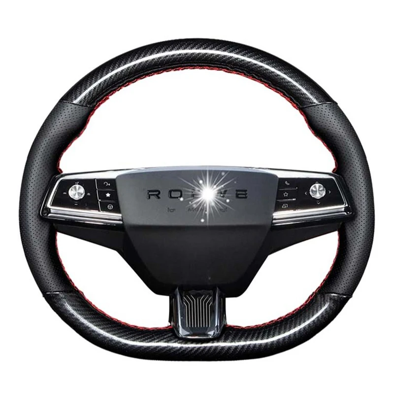 DIY Индивидуальное ручное шитье Плетенка Автомобильный чехол на рулевое колесо для Roewe MARVEL X RX5 Аксессуары для интерьера автомобиля из натуральной кожи 38 см