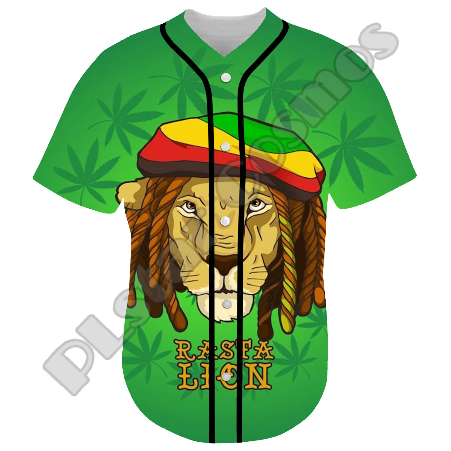 NewFashion Bob Marley Rastafari Lion Винтаж Регги Ретро Татуировка 3DPrint Harajuku Летние Бейсбольные Рубашки Джерси Короткие Рукава 11