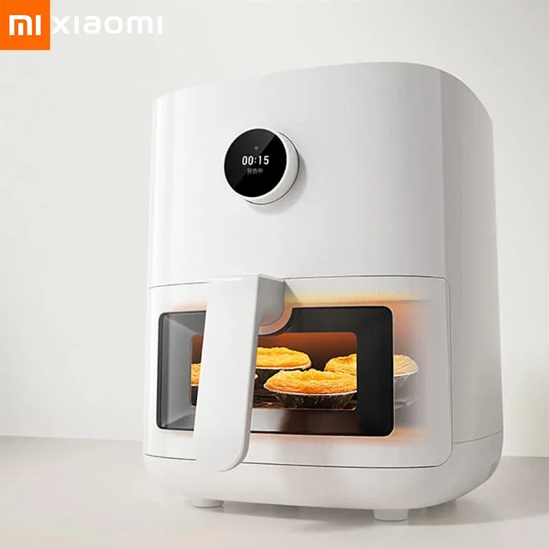 Xiaomi Mijia Air Fryer Pro 4L Умная горячая духовка Плита Видимое окно APP Timing OLED-экран без масла 360 ° Фритюрница с горячим воздухом