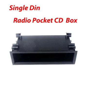1 Din Авто Радио CD Box Приборная панель Отделка Карман Рамка Чехол Single DIN Приборная панель Коробка для хранения Органайзер Универсальные автомобильные аксессуары  5