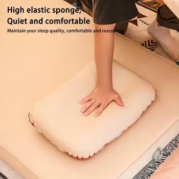  1 шт. 3D губка Автоматическая надувная подушка Портативная эргономичный дизайн Дремота Отдых Воздушная подушка для путешествий на открытом воздухе  5