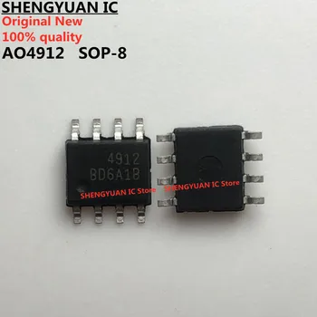 10 шт./лот AO4912 4912 SOP-8 30 В Двойной N-канальный МОП-транзистор 100% новый импорт оригинальный 100% качество  0