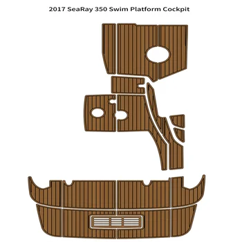 2017 Sea Ray 350 Плавательная платформа Cockpit Pad Лодка EVA Foam Искусственный тик Палуба Подложка под пол Самоклеящийся SeaDek Gatorstep Style  5