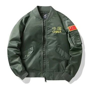 2024Весна Мужская бейсбольная куртка Военное пальто Уличная мода Повседневная куртка Harajuku с китайской вышивкой Тонкие пальто Оверсайз  5
