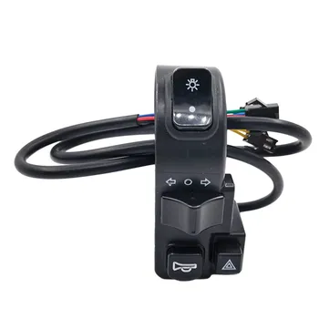 4in1 Выключатель света для электровелосипеда Звуковой сигнал Переключатели для электронного скутера ATV Переключатель на руле мотоцикла Аксессуары для электровелосипедов  5