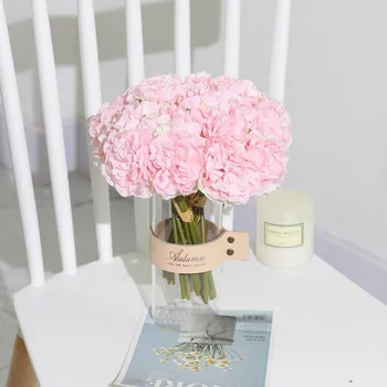 5heads/пучок Пион Искусственные Шелковые Цветы Для Украшения Дома Свадебный Букет Для Невесты Поддельный Цветок DIY Помпоны Розы Цветы  5