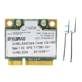 7260HMW Беспроводная карта Mini PCIE 2,4 ГГц/5,0 ГГц, 300 Мбит/с Bluetoothсовместимый4.0 B0KA  10