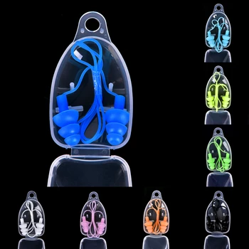 8 цветов Универсальные мягкие силиконовые беруши для плавания Беруши Аксессуары для бассейна Водные виды спорта Беруши для плавания 1 пара  10