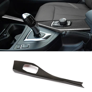 ABS Наклейка на крышку мультимедийной кнопки из углеродного волокна для BMW 1 2 серии F20 F21 F22 F23 116i 118i 2012-2018 Автомобильные аксессуары  5