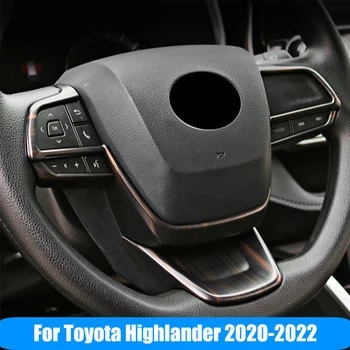 ABS Наклейки на крышку панели панели руля автомобиля для Toyota Highlander Kluger 2020 2021 2022  5