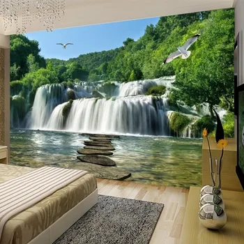 beibehang обои papel de parede 3D водопад пейзаж фреска пейзаж фон обои для стен 3d домашний декор  10