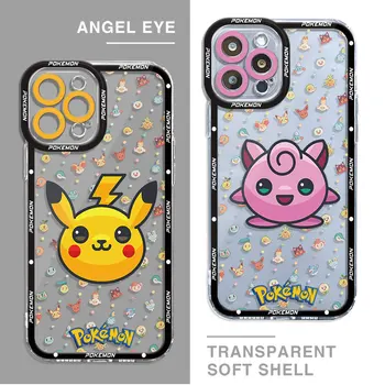 Cases Прозрачный чехол с мягкой обложкой для Samsung Galaxy A72 5G A32 A52s A13 A73 A21s A52 A42 A22 A33 A23 A53 A12 Pokemon Cute  5