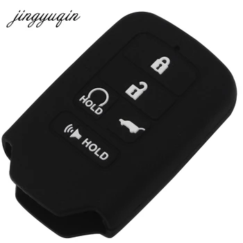 jingyuqin Силиконовый 5-кнопочный чехол для смарт-брелока без ключа для Honda / Civic / Accord Pilot 2015 2016 2017  4