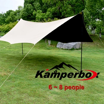 Kamperbox Палатка для кемпинга Открытый навес от солнца Пляжная палатка Тень от солнца Кемпинг Укрытие 5-8 человек  5