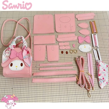 Kawaii Sanrio My Melody Kuromi Cinnamoroll Diagonal Package DIY Handmade Подарок с любовью к маме для подруги Аниме Тема  10