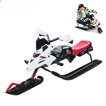Kids Fun Snow Ski Bike Санки Скутер Снегоход Велосипед для детей Прочная стальная труба Снегоход Велосипед Санки  10