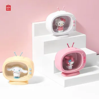 MINISO Sanrio Series Телевизор в форме маленького ночника Hello Kitty My Melody Cinnamoroll Cartoon Cute Fun LED Light Подарок на день рождения  10