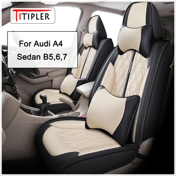 TITIPLER Чехол на сиденье автомобиля для Audi A4 Saloon Sedan B5 B6 B7 8D2 8E2 8EC 1997-2008 Автоаксессуары Интерьер (1 место)  5