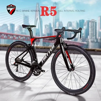 TWITTER R5 RS-24S Полностью скрытая внутренняя маршрутизация T800 из углеродного волокна Разбивающий ветер гоночный шоссейный велосипед 700 * 25C велосипед карбоновое колесо  5