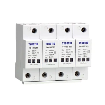 TY6-100 4P 385 В 100 кА переменного тока Громовой разрядник Электрический SPD Наружный сетевой фильтр  0