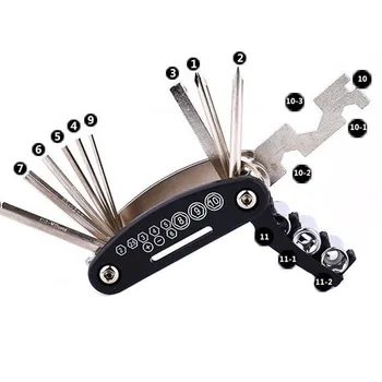 WHEEL UP Многофункциональный велосипедный инструмент 16 в 1 карманный мини-инструмент для ремонта велосипедов портативный велосипед велосипедная отвертка для ремонта велосипедного инструмента  5