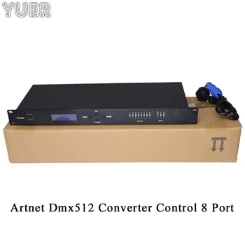 YUER 8 выходов Artnet Dmx конвертер и DMX усилитель с RDM 8 портов Artnet Lighting Controller выход 8x512 4096 каналов  10