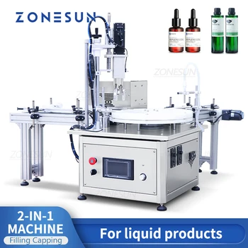 ZONESUN ZS-AFC1Z Автоматическая машина для розлива и укупорки с конвейерным перистальтическим насосом Настольные глазные капли Парфюмерная жидкость Наполнитель флаконов  10