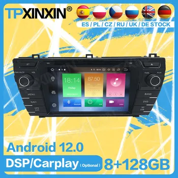 Авто Радио 2 DIN Стерео Ресивер Беспроводной Android 12 Для Toyota Corolla 2013 2014 2015 2106 GPS-плеер Видео Авто Аудио Головное устройство  10