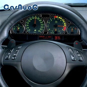  Авто Углеродное Волокно Наклейка Спидометр Декоративная Полоса Рулевого Колеса Авто Аксессуары Интерьера Для BMW 3 серии E46 1998-2005  5