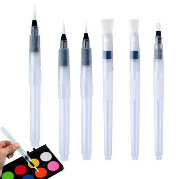  Акварельные кисти Многоцелевые ручки для рисования на воде 6 шт. Акварельная кисть Многоцелевая для начинающих Рисование Маркеры Надпись  5