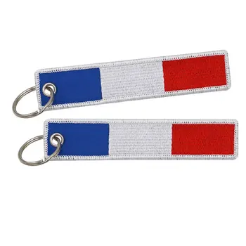 Брелок для вышивки флага Франции с брелоком для ключей  10