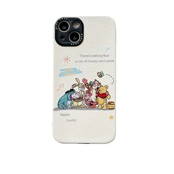 Винни-Пух Тигра Pigger Disney Чехол для телефона iPhone 6s 7p 8p 11 12 13 14 Pro Max XR Anti-Fall Забавная милая полная задняя крышка  10