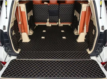 Высокое качество! Специальные коврики для багажника автомобиля + коврик для задней двери для Lexus LX 570 2021-2007 7 мест, багажник, коврики, грузовой вкладыш, чехол для багажника  5