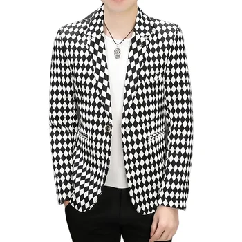Высококачественный мужской молодежный плед Корейская версия Тренд Высококачественная простая и элегантная Мода Бизнес Повседневная Собеседование Работа Тонкое пальто  10