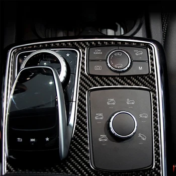  для Mercedes Benz GLE GLS M Class Автомобильный центральный подлокотник управления из углеродного волокна Мультимедийная панель Наклейки Отделка Чехлы Аксессуары  5