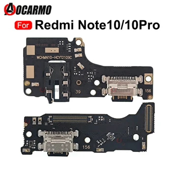  для Redmi Note 10 Pro USB-порт зарядки док-станция с разъемом для наушников Микрофон Разъем микрофона Плата Гибкий кабель Запасные части  10