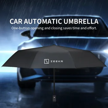 Для ZEEKR X 001 009 2022 2023 2024 Авто Полностью автоматический складной солнцезащитный зонт Солнцезащитный козырек с логотипом Автоаксессуары  5