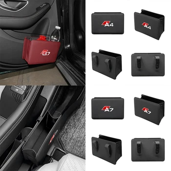 Кожаный подвесной автомобильный мусорный бак Авто Мусорное ведро Ящик для хранения Аксессуары интерьера для Audi Sline A1 A3 A4 A5 A6 A7 S3 S4 Q3 Q5 Q7 TT  5