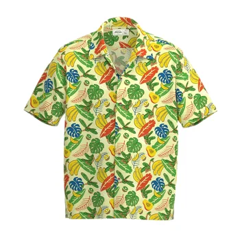 Летняя рубашка Monster Гавайские рубашки на пуговицах Лацкан Повседневная Holiday Beach С коротким рукавом 3D-печатные мужские горячие красочные топы US Размер  4