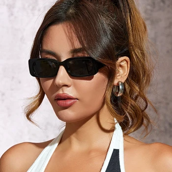 Модные солнцезащитные очки в малой оправе для женщин Ретро прямоугольные очки Защита от ультрафиолета Оттенки Фабрика Прямые поставки lentes de sol mujer  10