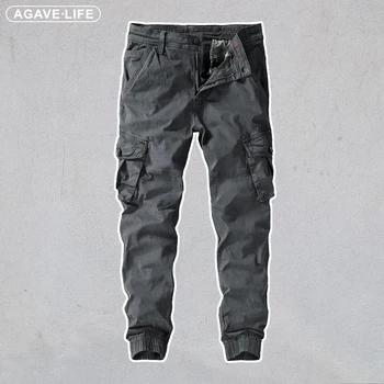 Мужские брюки-карго Высококачественные хлопковые повседневные мужские брюки Утолщенные военные брюки на открытом воздухе Большие размеры мужские брюки-карго оптом  5