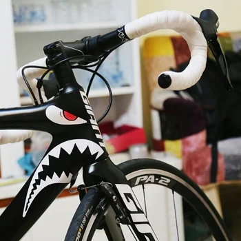  Наклейка для украшения рамы велосипеда Наклейка на трубу с головой акулы MTB Велосипед Фиксированная наклейка на снаряжение Аксессуары для велоспорта pegatinas bicicleta  5