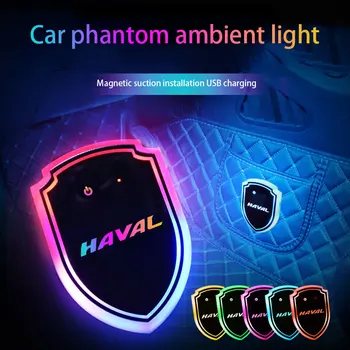 Наклейки на автомобиль дверь автомобиля внутри автомобиля Эмблема щита Power Moving LED Для Great Wall Haval/Hover f7 h6 f7x h2 h3 h5 h7 h8 h9  5