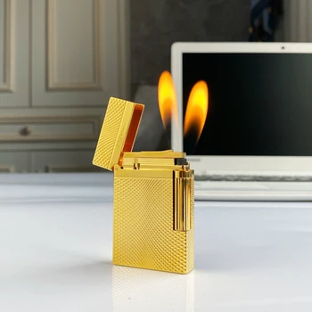 Новая памятная серия одно- и двухпламенная роскошная зажигалка Ping Sound натуральная краска, курительная бутановая зажигалка 16059  5