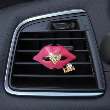 освежитель воздуха Сексуальная форма губ Автомобильный стайлинг Автомобильный парфюм Кондиционер с натуральным запахом Симпатичный аксессуар Ароматерапия Клип Украшение  5