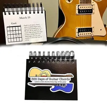 Офисный декор Новый стиль Творческий подарок 365 дней Календарь гитарных аккордов для гитариста 2023 Ежедневный календарь гитарных аккордов  10