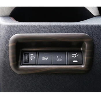  Панель кнопки переключателя триммера автомобильной фары для toyota rav4 rav4 rav 4 xa50 50 2019 2020 Отделка интерьера автомобиля из персикового дерева  5