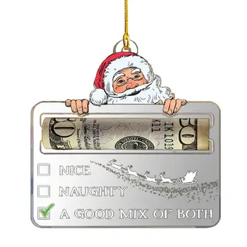Подвесной кулон Праздничная елка Украшение Санта-Клаус Кошелек для денег на Новый год  5