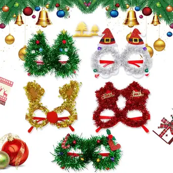 Рождественские очки Праздничная вечеринка Сверкающая рождественская елка Шляпа в форме Рождества для торжеств  2
